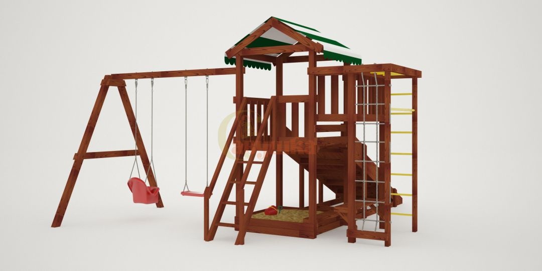 Детская площадка Савушка Мастер 3 - Махагон 4 сезона